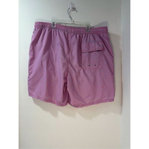 Vineyard Vines men’s pink & gray striped swim trunks w/pockets size XL. #14-1136 - Picture 2 of 8